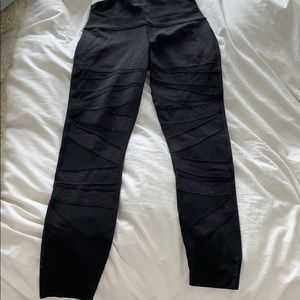 Lululemon pants with mesh cutouts
